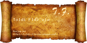 Toldi Flávia névjegykártya